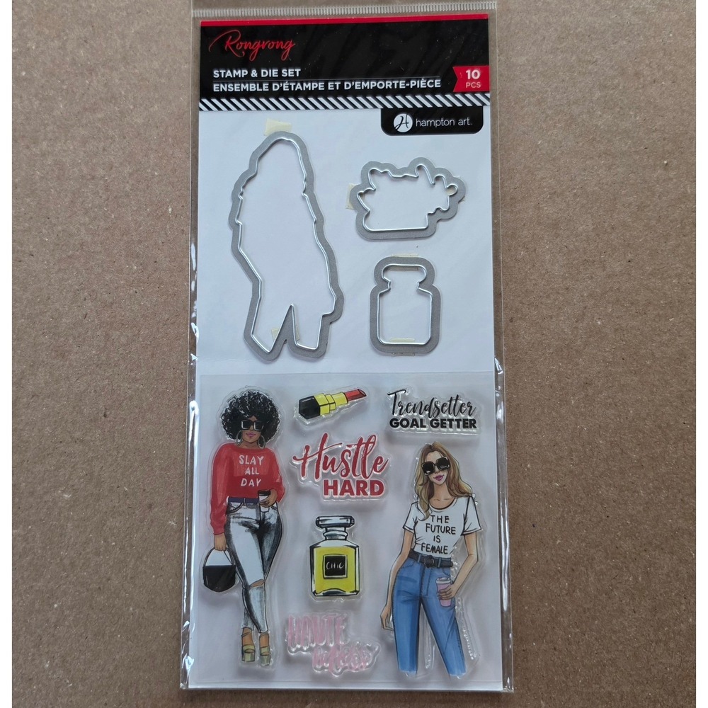 RongRong Stamp & DieSet - by Hampton Art - Planner Girl Hustle